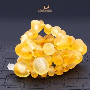 CLEARANCE!!! - Adult Baltic Amber necklace - Raw Lemon 17.7" (45cm) Small Beads